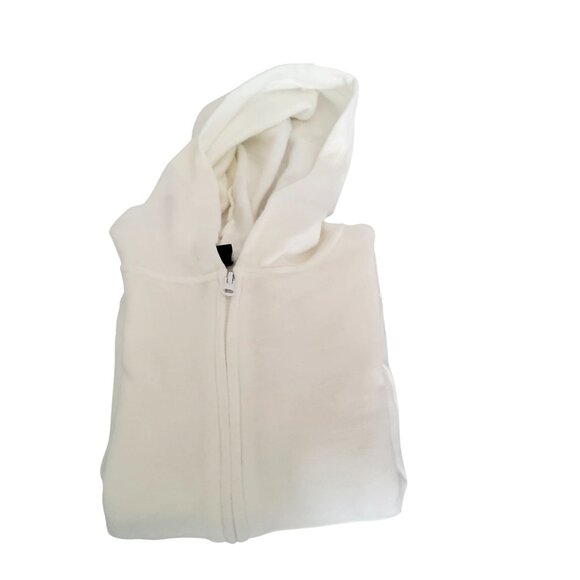 White HoodieFull-Length Zipper Closure XL By Inspire Me Top to bottom = 25 inche - Picture 3 of 6